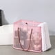 thumbnail image 5 of Bolsa De Aseo De Plástico Neceser portátil de malla rosa con cierre de botón a presión para artículos de aseo, juguetes de playa y material de gimnasio (1 pieza). Rkxzt, 5 of 9