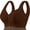 Chocolate, variant on Daisy Bras for Older Women Floral Plus Size Bra Wireless Front Closure Bras for Senior Daisy Comfort Tshirt Bra
