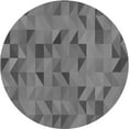thumbnail image 1 of Ahgly Company Tapis d'Intérieur Ronds Transitionnels Gris Gray Lavables à la Machine, 3 Pieds Rond, 1 of 7