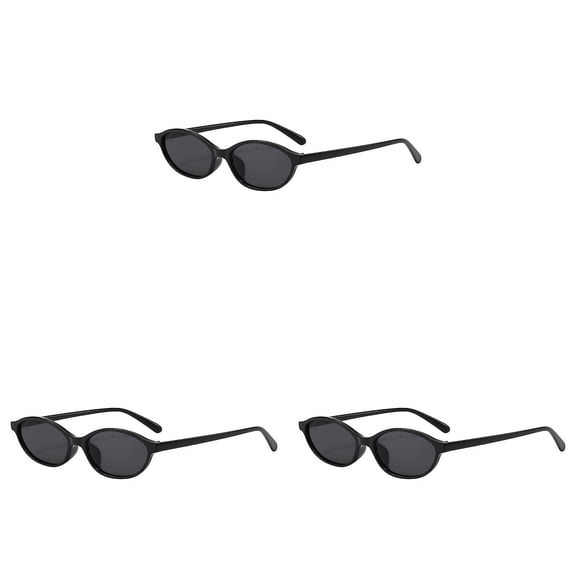 Y2K Retro Oval Sunglasses for Women Trendy 90s Narrow Lightweight Shades Vintage Oval Sun Glasses Cool Cat Eye Sunglasses for Women 90s Narrow Lightweight Sunnies 1-3PC