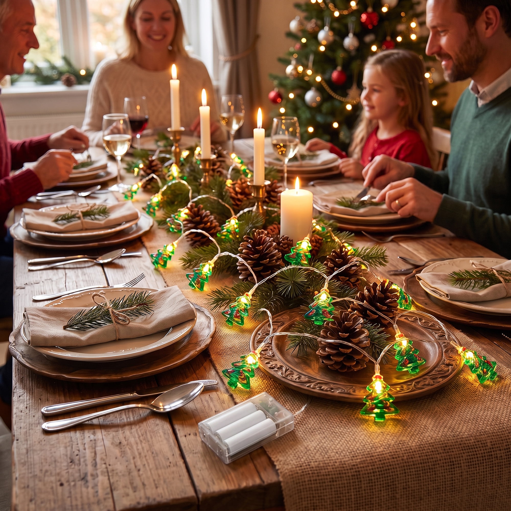 Unique Bargains Fairy Light for Decor 9.8 ft Christmas Tree Battery Operated Twinkle Light
