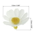thumbnail image 2 of Uxcell 0.98" Artificial Sunflower Flower Heads, 50 Pack Silk Sunflower Fake Heads for Wedding DIY Craft, White, 2 of 7