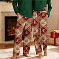 thumbnail image 2 of Xcmzpl Christmas Pajama Pants for Men Flannel Lounge Pants Elastic Waist Loose Soft Comfortable Print PJ Bottoms Trousers Xmas, 2 of 10