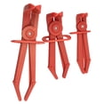 thumbnail image 2 of Pinzas de abrazadera Cola de curva de 3 piezas para sellado de manos libres de plástico Rojo, 2 of 7