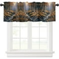 thumbnail image 2 of Curtain Valances for Windows, Deer Standing by a Stream Deep in The Forest Rod Pocket Valance Window Treatments Short Curtains for Kitchen Bathroom Living Room 54 x 18 Inches, 1 Panel, 2 of 6
