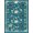Teal Blue Cream, Pattern 4, variant on Design&I 8'x10' Washable Area Rug Sleek Flatweave Pet Friendly Nautical Ocean Tropical With Seashell Border Sea Flowing Dynamic for King Size Bedroom, Under Bed