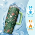 thumbnail image 4 of 30 Oz Holiday Plaid Stocking Tumbler With Handle, Christmas Coffee Travel Mug Cup, Festive Gift, 4 of 5