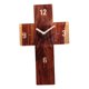 thumbnail image 5 of Reloj de pared, reloj silencioso, reloj decorativo moderno con forma de cruz pequeña, decoración del hogar, marrón, 5 of 9