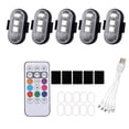 thumbnail image 1 of Mode Télécommande Lumière Stroboscopique LED Colorée Rechargeable Sans Fil Lampe d'Avertissement pour Moto, 1 of 4