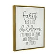 thumbnail image 3 of Stupell Farts Like Children Funny Bathroom Typography Painting Gold Floater Framed Art Print Wall Art, 3 of 6