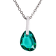thumbnail image 1 of Collar Mujer con Dije de Cristales LuckyLy Cadena Acero Inoxidable Modelo Amber Verde UNITALLA, 1 of 8