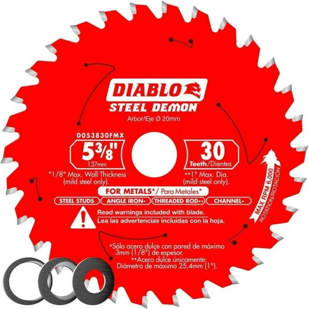 Disco Diablo para Sierra Circular 5-3/8 30 Dientes Diablo D053830FMX