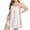White, variant on Jamicy Womens Loungewear Gift for Girlfriend Satin Nightshirts Plus Size Silk Nightdress Spaghetti Strap Short Chemise Slip with V Neck
