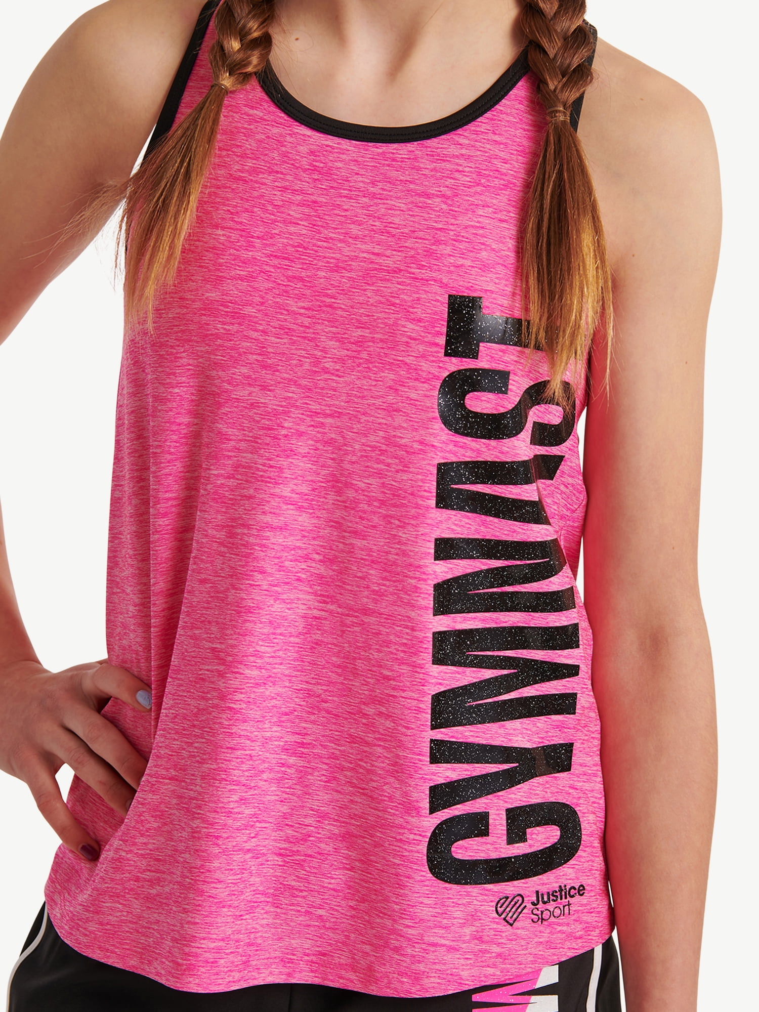 Justice Girls Active Tank, Short, and Legging, 3-Piece Outfit Set, Sizes XS-XLP