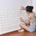 thumbnail image 2 of DIY 3D Pegatina De Pared De Ladrillo Sala De Estar Decoración De Espuma Impermeable Papel Pintado Adhesivo, 2 of 4