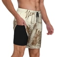 thumbnail image 2 of Fotbe New York Traje de Baño para Hombre – Shorts de Natación de Secado Rápido con Forro y Bolsillos-3X-Large, 2 of 6