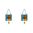thumbnail image 4 of Methold Portador de mascotas cabeza abierta León gato perro bolsa de transporte lienzo de dibujos animados soporte retráctil bolso de Lago azul S 2piezas, 4 of 6