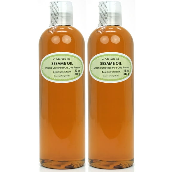 Dr. Adorable - 100% Pure Sesame Seed Oil Unrefined Organic Cold Pressed Extra Virgin- 24 oz
