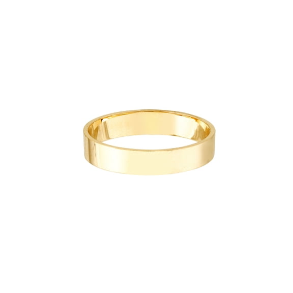 14k Yellow Gold 3.7mm High Polished Band Ring Size 6 Ring for Women and Men