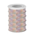 thumbnail image 2 of 5 Rolls Christmas Ribbon 1.5 inch Wide Decorative Ribbon for Gift Wrapping and Holiday Decorations Rainbow-colored Stars and Dots, 2 of 7