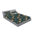 thumbnail image 2 of Ambesonne Pine Cone Fitted Sheet & Pillow Sham Set, Fox Basket of Raspberry, Queen, Multicolor, 2 of 2