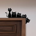 thumbnail image 4 of Adornos de Halloween, adorno para puerta de Halloween, adorno de metal con forma de gato adorable, adorno para esquina de puerta de gato, letreros y placas decorativas para puertas y ventanas del hoga, 4 of 8