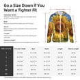 thumbnail image 3 of KLL Sky Golden Sunflower Field A Print Men's Women’s UPF 50+ Sun Protection Outdoor Hoodie Jacket Long Sleeve Fishing Hiking Performance Shirt- Small, 3 of 5