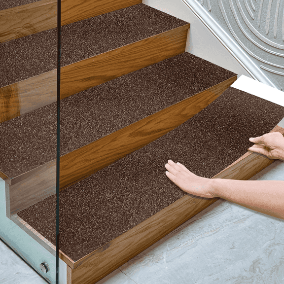 Outdoor Non Slip Stair treads, Non Skid Strips for Outside Steps,Waterproof 80-mesh Sandpaper,Anti-Skid Tape Self Adhesive Strips DIY Cutting(10 inches * 13 feet,Coffee Color)