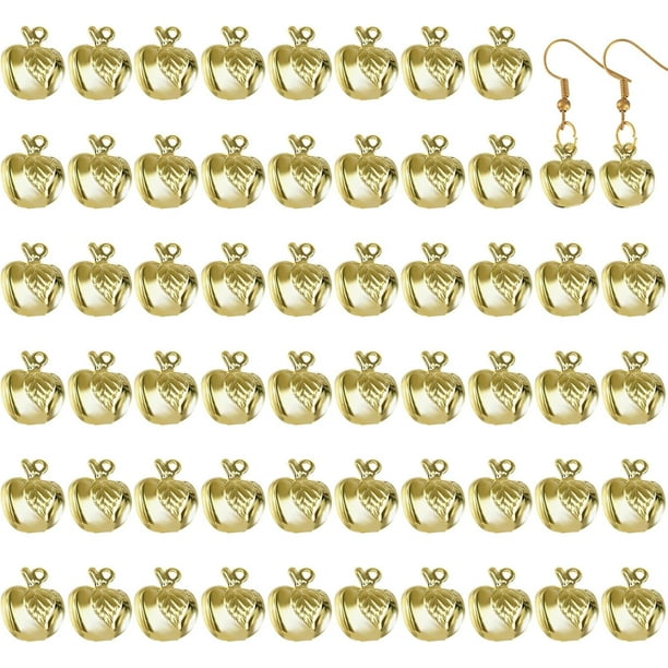50 dijes de latón con forma de frutas, colgantes y cuentas para manualidades. Ideales para crear aretes, collares, pulseras y otros accesorios para bisutería.