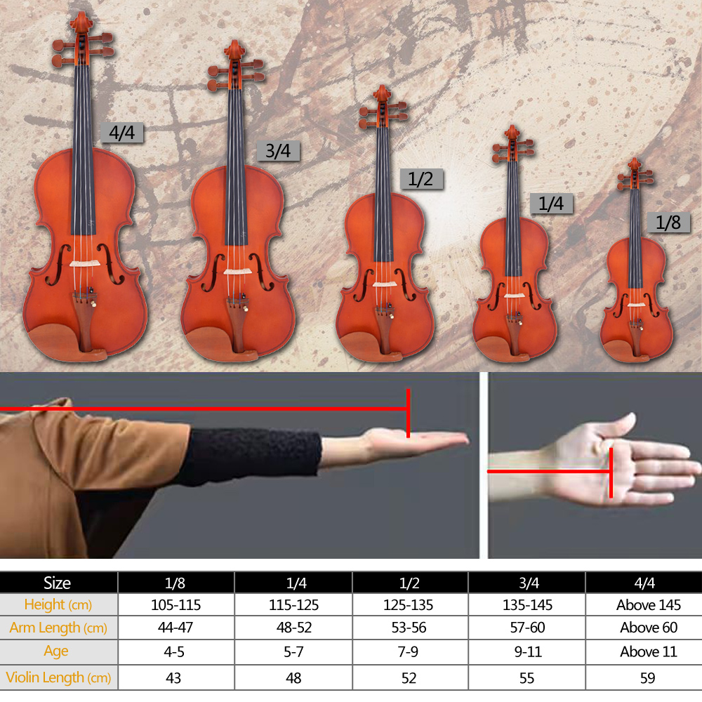 New 4/4 Acoustic Violin for Kids Boys Girls, Solid Wood Violin Acoustic Starter Kit with Violin Fiddle Case, Bow, Rosin, Brown Violin Outfit Set for Beginners Students Child