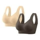 thumbnail image 1 of HongQid 2PCS No Underwire Bra for Women Seamless Plus Sized Bralettes Everyday Basic Sleeping Wireless Bras, 1 of 9
