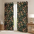 thumbnail image 2 of Manfei Cute Mushroom Curtains Pack of 2 (42x84 Each) for Kids Girls, Green Leaves Curtains Blackout, Botanical Plant Theme Bedroom Curtains, Black Pink Green Room Decor, 2 of 6