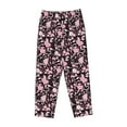 thumbnail image 4 of Naloa Daisies Flowers Print Women’s Ultra-Soft Comfy Pajama Lounge Pants with Pockets & Drawstring, 4 of 8