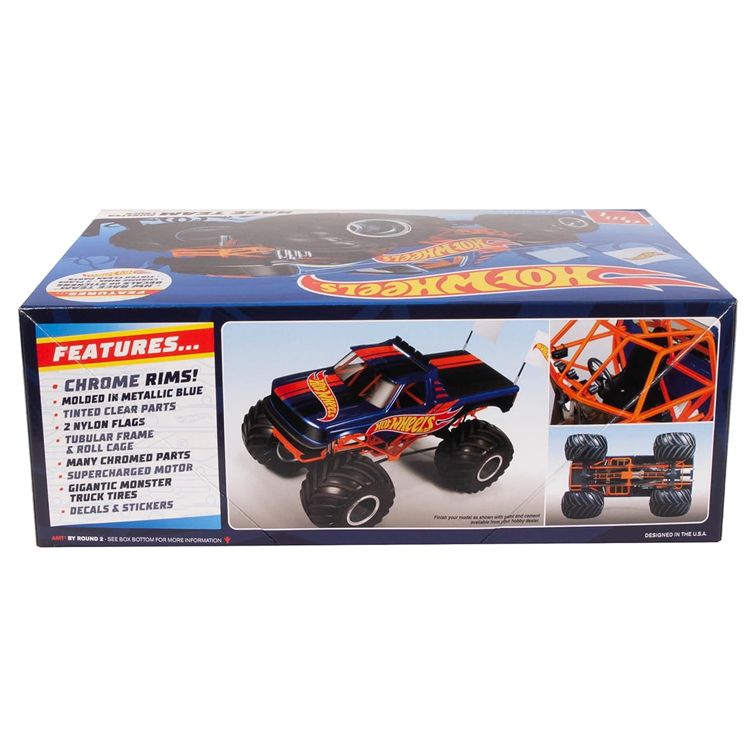 Skill 2 Model Kit Hot Wheels Race Team Monster Truck 1/25 Scale Model by AMT