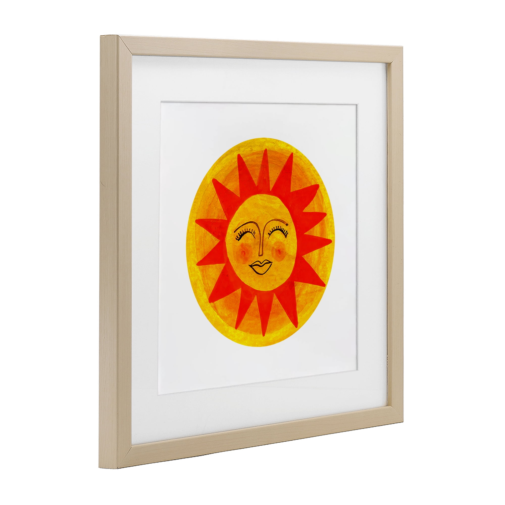 Stupell Industries Warm Fiery Sun Birch Framed Print Under Glass, design by Katherine Herrell Studio