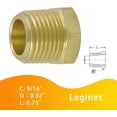 thumbnail image 4 of Legines Brass Pipe Fitting ,Hex Bushing, 1/4" NPT Male X 1/8" NPT Female(5pcs), 4 of 6