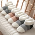 thumbnail image 2 of Xfvqtps Womens Fluffy Socks Crochet Plush Lining Short Carpet Socks Color Blocking Thickened Skin Touch Premium Comfort Soft Cozy Insulation Home Bedroom Floor Warm Winter Fuzzy Socks Khaki, 2 of 5
