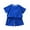 Blue, variant on Ruyang Kids Girls 2 Piece Set Knit Top and Shorts Athletic Outfits Short Sleeve Matching Lounge Set Girls Breathable Outfits