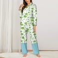 thumbnail image 3 of Kll Cooking Pots Print Women'S Long Sleeve Pajamas With Pants Sleepwear Loungewear 2 Set-Large, 3 of 9