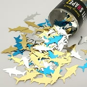 Confetti Shark Blue, Silver, Gold - Half Pound (8 oz) - CCL8218