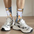 thumbnail image 6 of Masiiu Bluey Pattern Adult Crew Socks, Breathable Color-Block Mid-Calf Socks, Comfortable for Daily Wear and Sports, 6 of 6