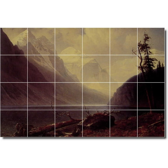 Ceramic Tile Mural-Albert Bierstadt Landscapes Painting 37. 36" w x 24" h using (24) 6 x 6 ceramic tiles
