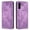 Purple, variant on Decase Luxury Retro Leather Wallet Case for Samsung Galaxy S24,Retro Elephant Texture PU Leather Flip Cover with Card Holder Slots, Shockproof Rugged Magnetic Folio Phone Case,Green