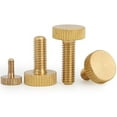 thumbnail image 3 of (5pcs) Brass Knurled Flat Head Thumb Screws, M4x16mm (Head Biameter 12mm, Thickness 4mm), 3 of 4