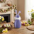 thumbnail image 4 of Easter Bunny Figurine Wood Rabbit Ornament Detachable Centerpiece for Mantel Shelf Table Easter Decor, 4 of 8