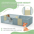 thumbnail image 3 of Dog Crate, Spacious Pet Box,Dog Box, Light Gray Pet Playpen,Mdf,Wood Chicken Coop, Pet Supplies Pens & Hutches, 3 of 9