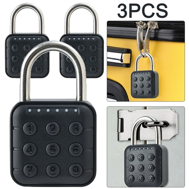 Candado Antirrobo Al Sin Llave para Mochila (contraseña) 3 Uds.