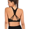 thumbnail image 4 of FANNYC Yoga Sports Adjustable Strappy Bra for Women Criss Cross Wirefree Bras Medium Support Yoga Workout Bra with Removable Cups, 4 of 7