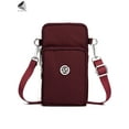 thumbnail image 3 of PULLIMORE Womens Small Crossbody Shoulder Bags Casual Nylon Phone Purse Handbag Wallet (Red), 3 of 9