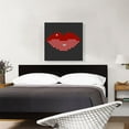 thumbnail image 2 of ARTCANVAS Red Lips Emoticon Jewel Pixel Canvas Art Print - Size: 26" x 26" (0.75" Deep), 2 of 9